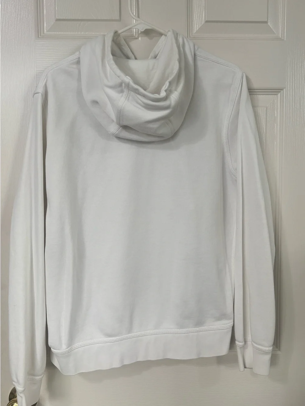 Nike White Pullover Hoodie with Black Swoosh